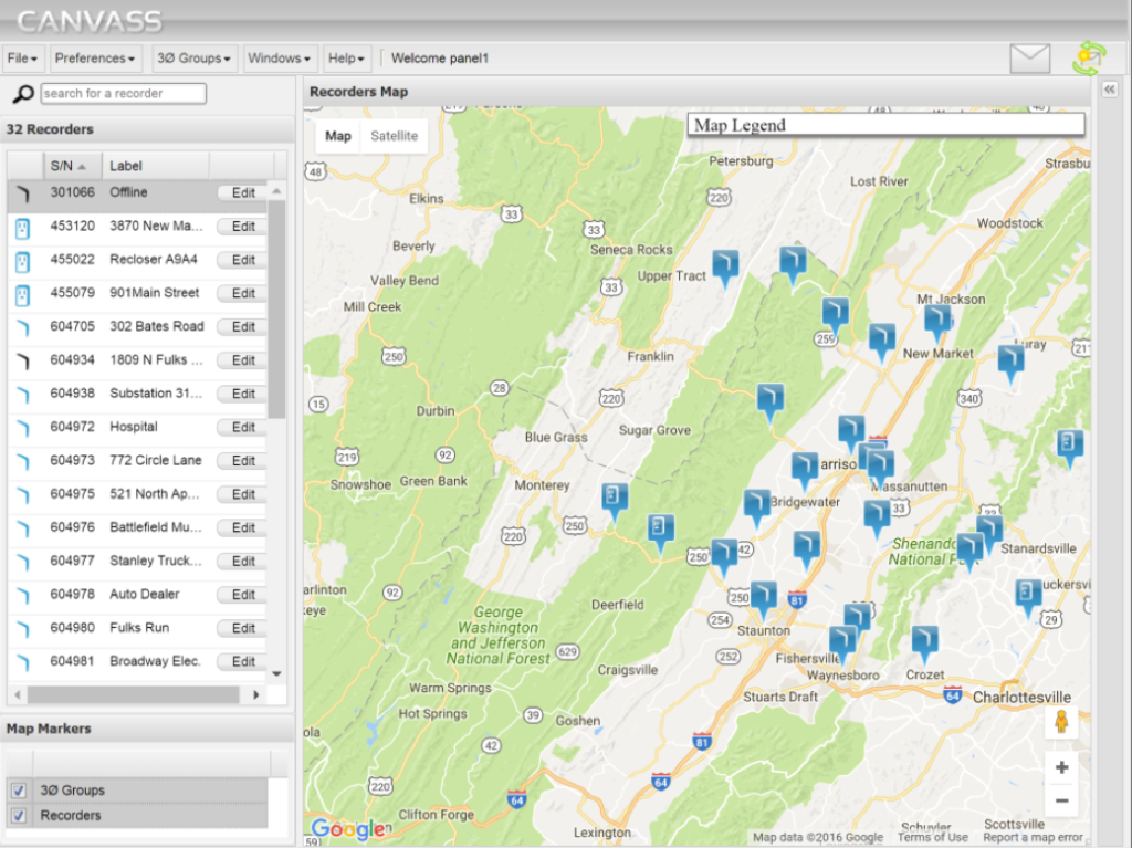 Figure 1. Screenshot of Canvass "umbrella" account.