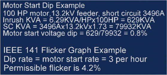 motor start dip example