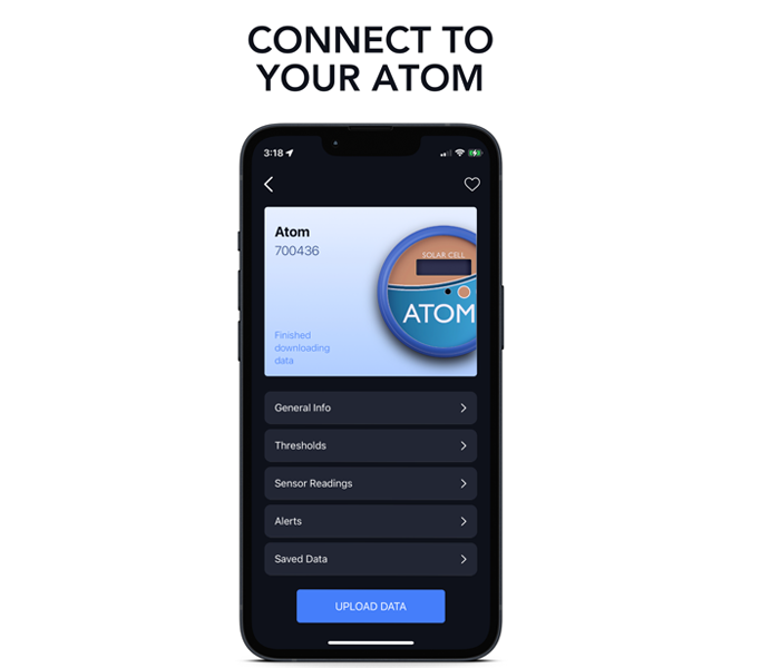 PMI Atom app - showing the home screen of the application