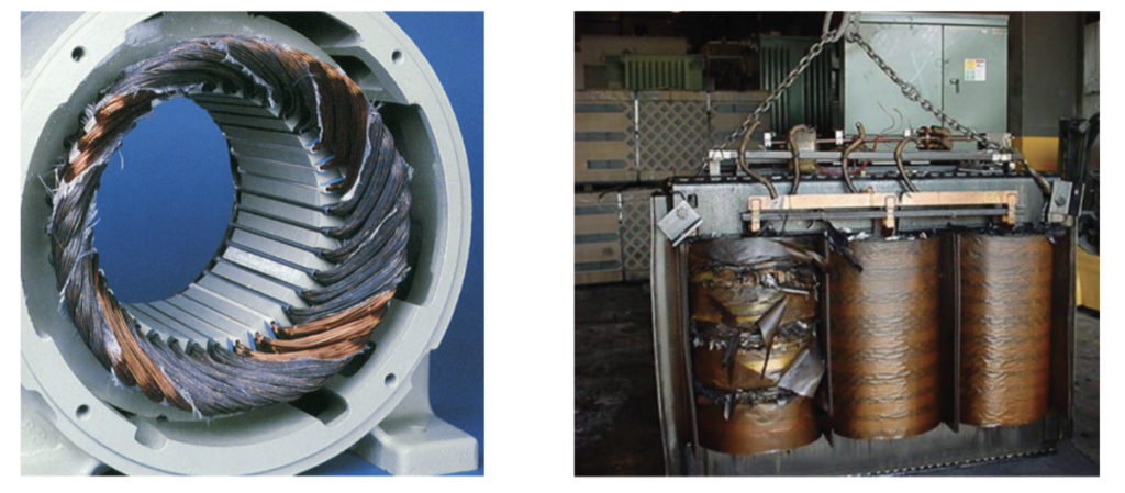 Figure 3. Some equipment worn out by poor power quality