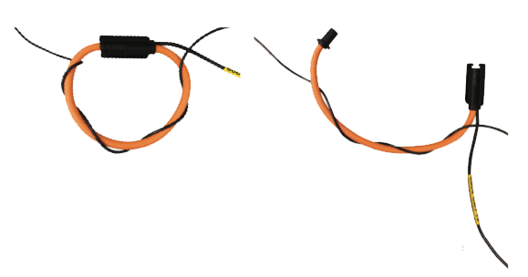 Figure 4. Wrapping a conductor one or more times around a current probe lowers the effective range by increasing the size of the measurement.