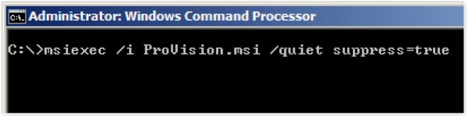 Figure 2. Suppress property used to disable warning dialog box