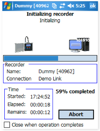 Figure 4. Retrieving settings