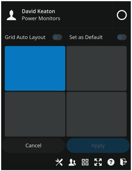 Figure 5. Customizing a multi-pane grid.