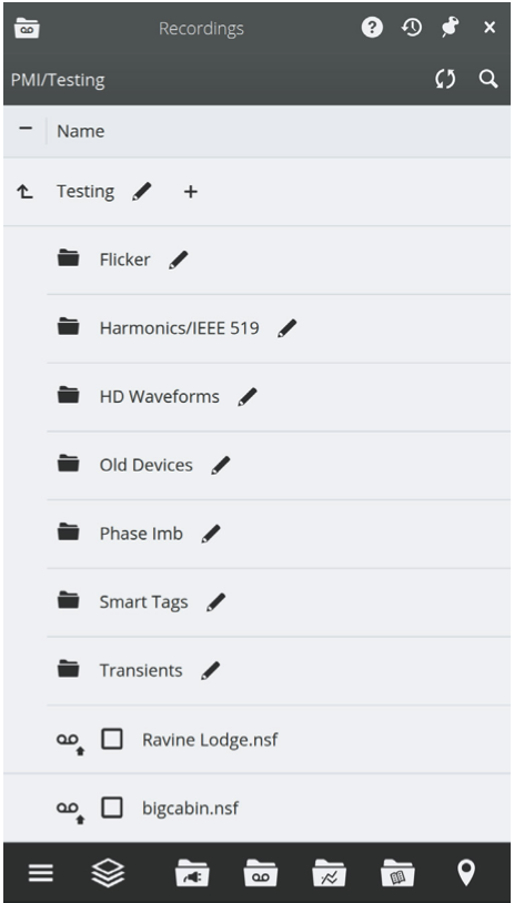 Figure 13. 3D Recordings List and Custom Directories