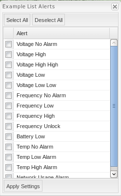 Figure 8. Alerts button