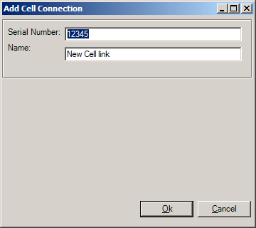 Figure 1. Adding a Cell-Modem Revolution connection