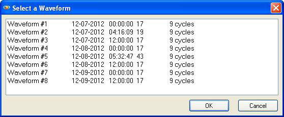 Figure 1. Select a waveform to examine.