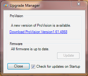 Figure 1. ProVision Upgrade Manager