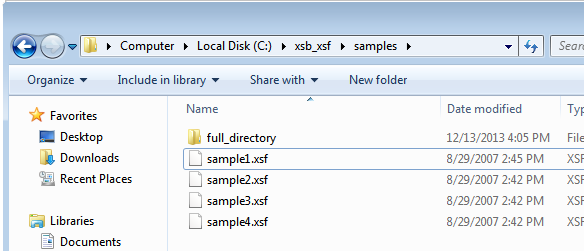 Figure 9. Directory of files to be converted