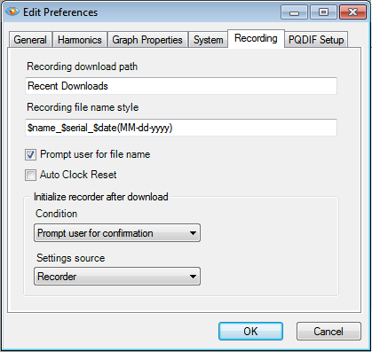 Provision Edit Preference Dialog