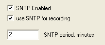 SNTP enabling check boxes