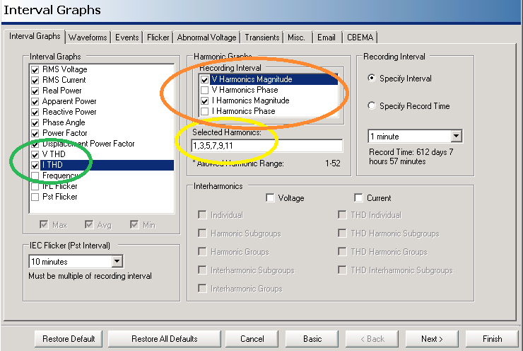 Figure 1. Any recorder with harmonic capability can record stripchart trend data of any specific harmonic.