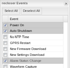 Canvass Distribution List Event Selection