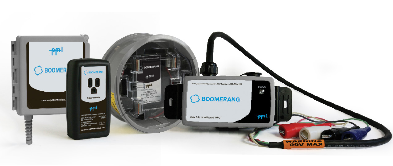 Figure 1. From left to right: Pole-mount, Plug-in, 2S, and 3-phase Boomerangs (below)
