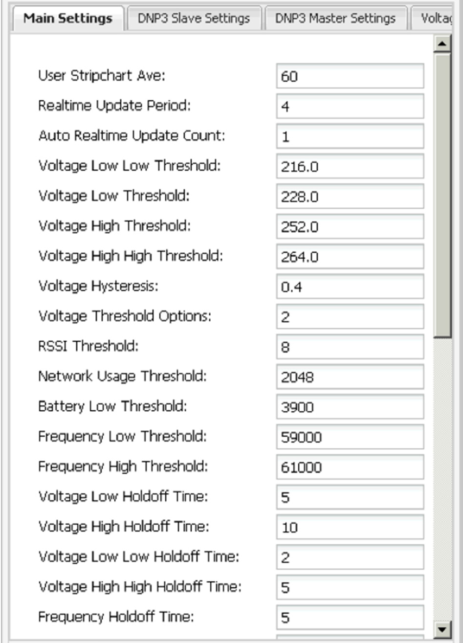 Figure 2. Boomerang settings