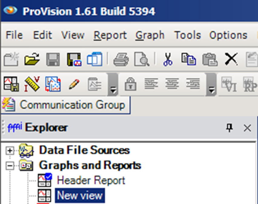 Figure 1. Graph and report View windows
