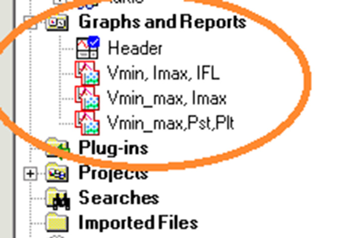 Figure 1. Graph templates for flicker investigations