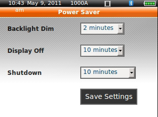 Configure Power Saver Settings.