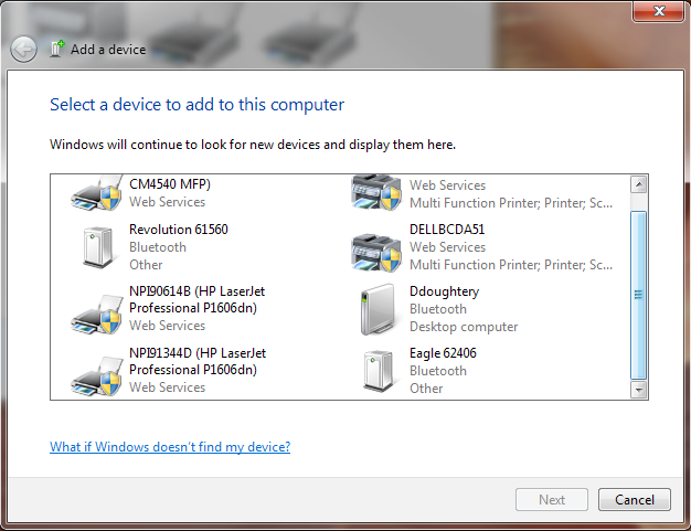 Figure 3. Add a device