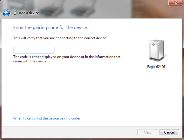 Figure 5. Pairing code