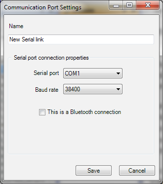 Figure 9. Connection properties
