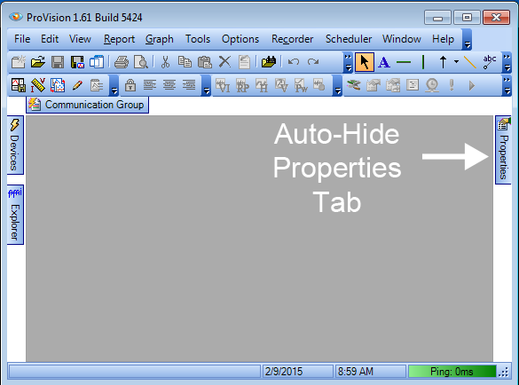 Figure 1. Hidden property menu