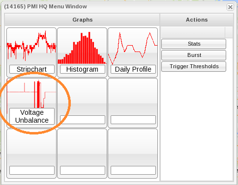 Figure 1. Voltage unbalance button (circled)