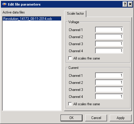 Scale factor editing in ProVision (below)