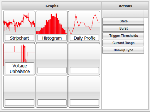 Data selection screen in Canvass (above)