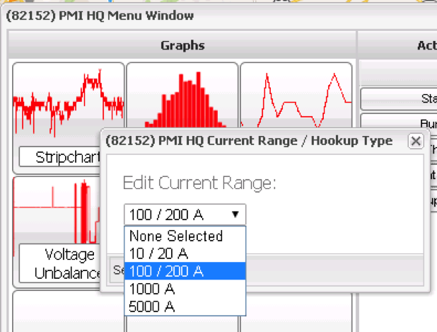 Selecting the current range