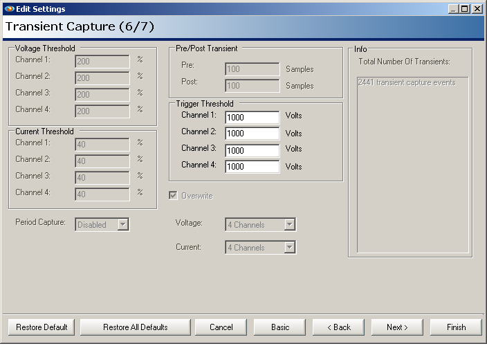 Figure 1. Transient Capture setup in ProVision