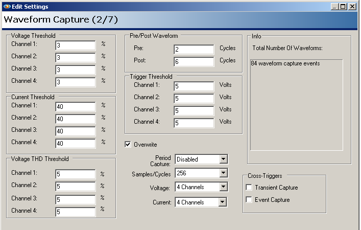 Figure 2. Waveform Capture setup in ProVision