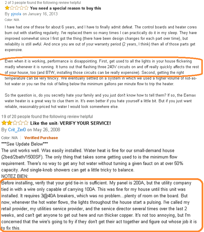 Figure 5. Pros/Cons of each electric water heater type, from a utility perspective (above)
