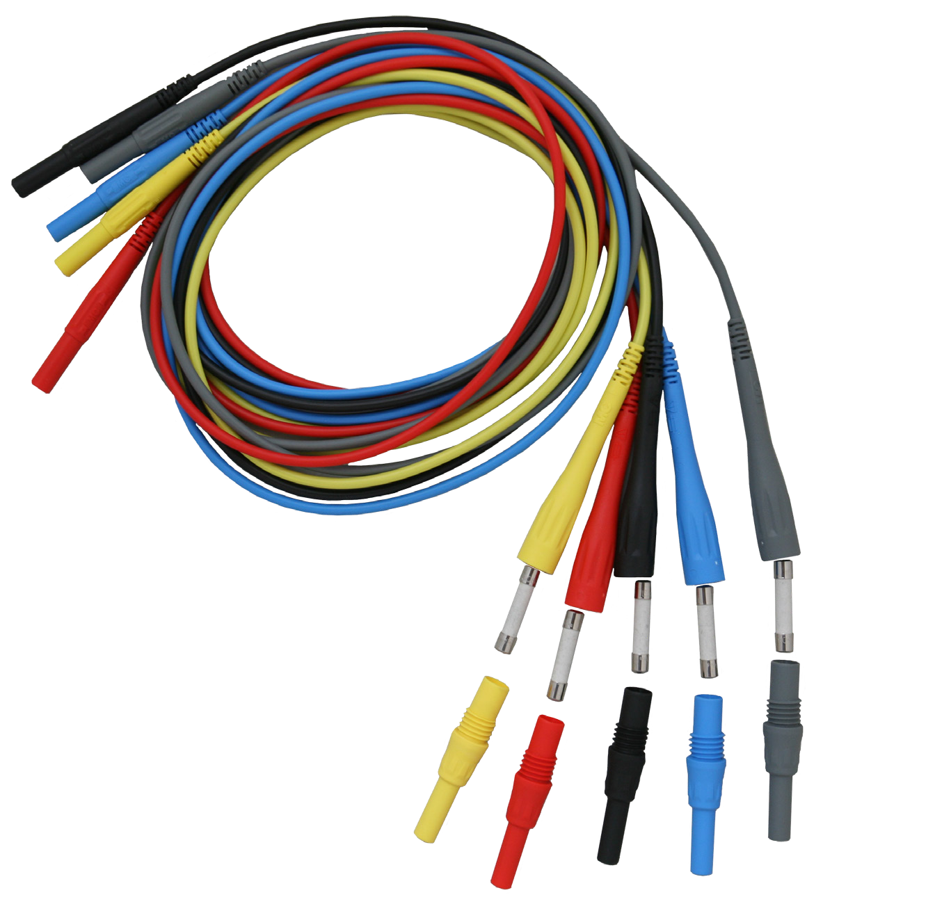 Fused leads with fuses on larger end