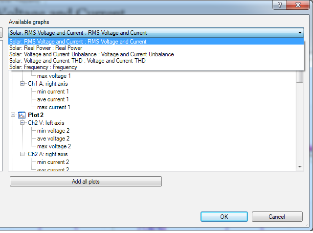 Figure 3. Choosing the first trace in the mixed graph (above)