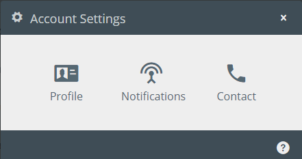 Figure 10. Account settings menu