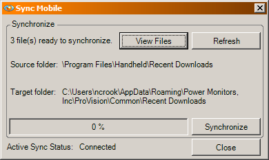 The Sync Mobile Form.