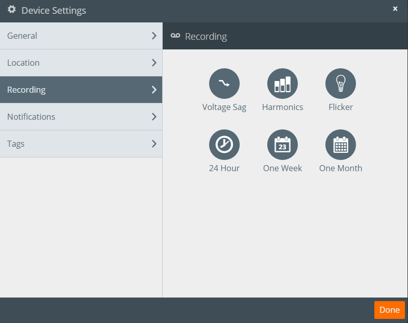 Figure 1. Recording template presets in PQ Canvass