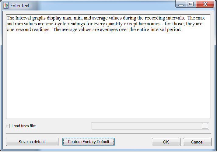 Figure 4. Header and footer text editing dialog (above).