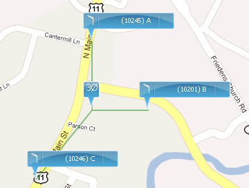 A 3-phase symbol appears in the geometric center of the three Boomerangs, to indicate that they are linked together as a 3-phase system.
