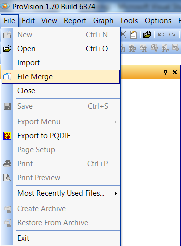 Figure 3. "File Merge" menu option