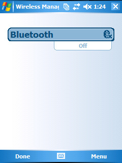 Figure 2. Disabling Bluetooth