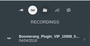 Figure 4. Recording List