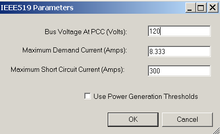 Figure 3. ProVision Prompt for IEEE 519 Parameters
