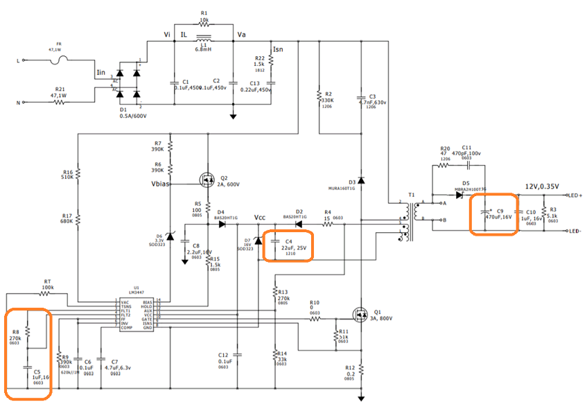 Figure 4. LED Bulb Schematic
