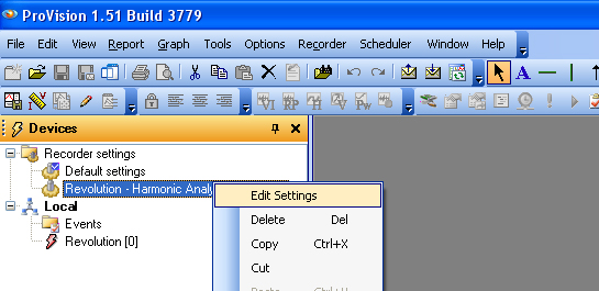 Figure 15. Edit custom settings by right clicking on the settings file in the file tree.
