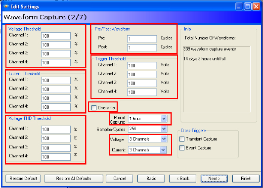 Figure 7. Waveform Capture Screen