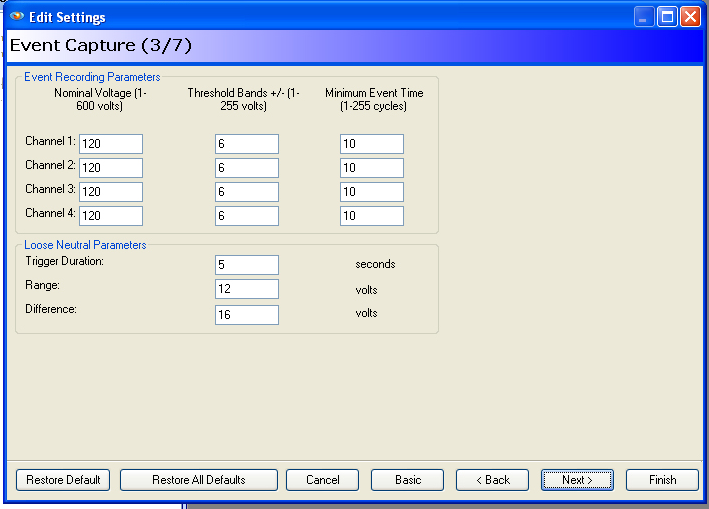 Figure 8. Event Capture Screen