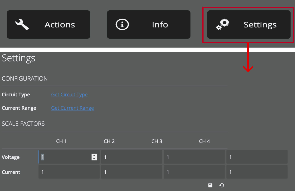 Figure 3. PQ Canvass navigation, where users can apply custom scale factors to a recording.